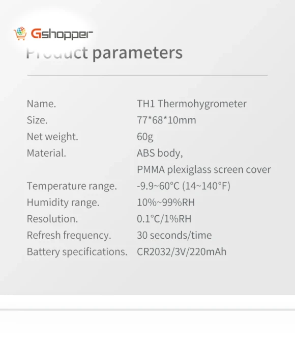 Temperature Humidity Meter LCD Digital Thermometer Hygrometer Sensor Gauge Weather Station Clock — Home Climate Control, Xiaomi