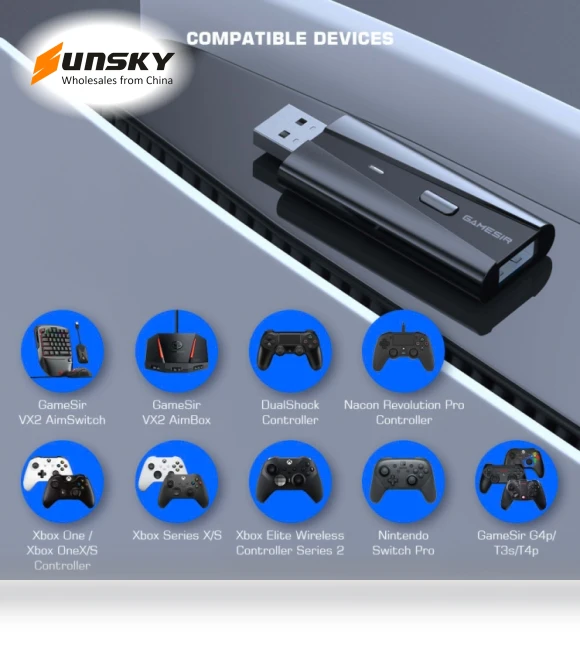 VX Adapter for PS5 Game Controllers — Adapters, GameSir