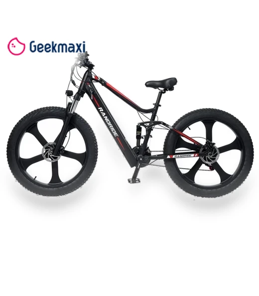 Electric Bike, 26'' Fat Tire, 1000W Brushless Motor, 48V13.6Ah Battery, 45km/h Max Speed — Electric Self-Balancing Scooters, RANDRIDE
