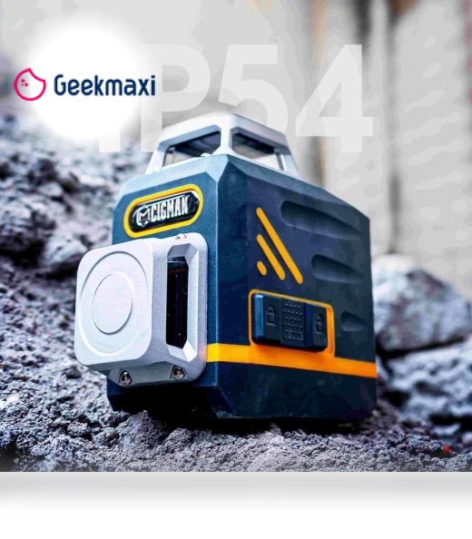 2 x 360° 8 Line Laser Level, Green Cross Line, Self Leveling, with Remote Controller — Alignment & Leveling Lasers, CIGMAN
