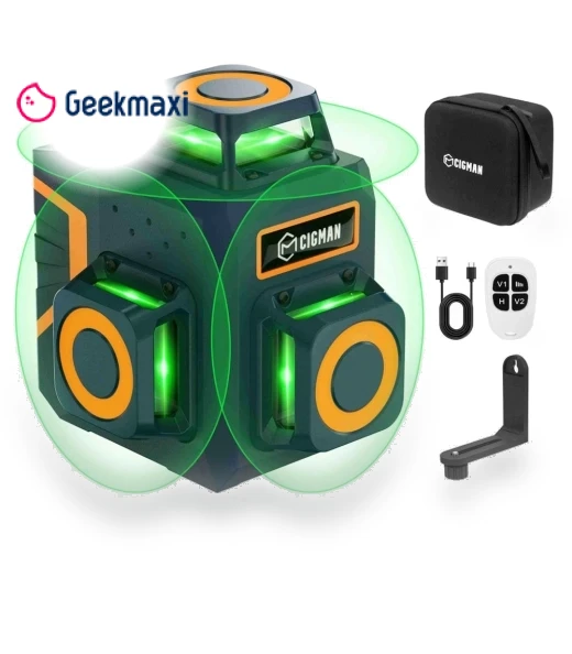 3x360° 12 Lines Laser Level — Alignment & Leveling Lasers, CIGMAN