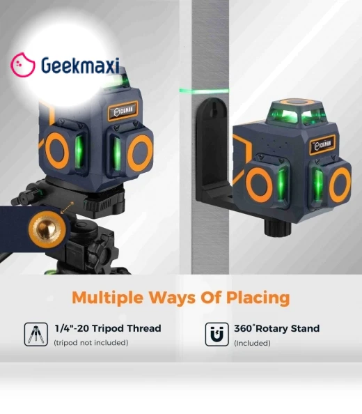 3x360° 12 Lines Laser Level — Alignment & Leveling Lasers, CIGMAN