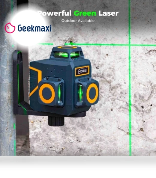 3x360° 12 Lines Laser Level — Alignment & Leveling Lasers, CIGMAN
