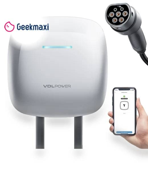 EV Charger, 7KW Fast Charging, 10/13/16/32A Charging Station with APP Control, 5M Type 2 Cable — Vehicle Power Solutions, VDLPOWER