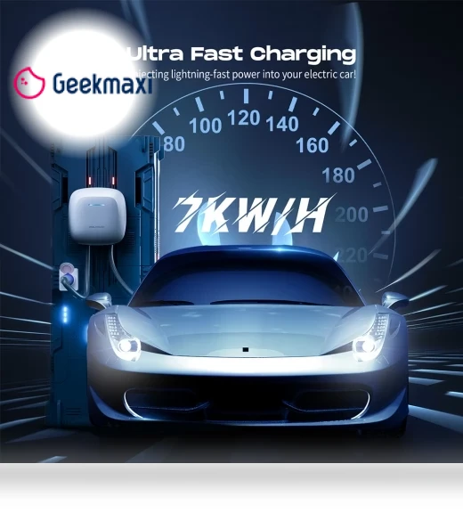 EV Charger, 7KW Fast Charging, 10/13/16/32A Charging Station with APP Control, 5M Type 2 Cable — Vehicle Power Solutions, VDLPOWER