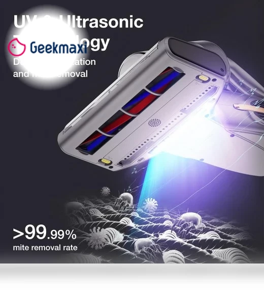 Mite Vacuum Cleaner for Mattresses with UV-C Light & Ultrasonic — Built-In Vacuum Systems, JIMMY