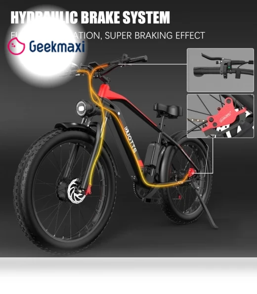 26*4.0 Inch Fat Tire Electric Bike — Electric Self-Balancing Scooters, DUOTTS