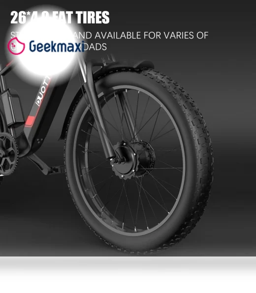 26*4.0 Inch Fat Tire Electric Bike — Electric Self-Balancing Scooters, DUOTTS