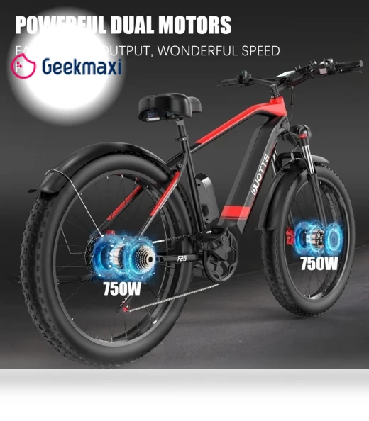 26*4.0 Inch Fat Tire Electric Bike — Electric Self-Balancing Scooters, DUOTTS