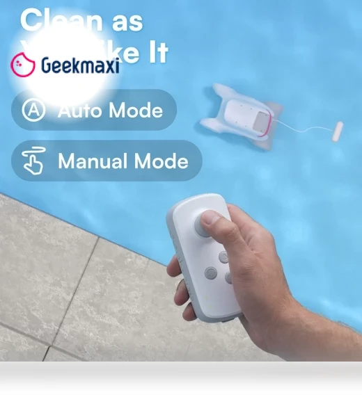 Remote Controller for Cordless Robotic Pool Cleaner — Automated Pool Maintenance, Genkinno