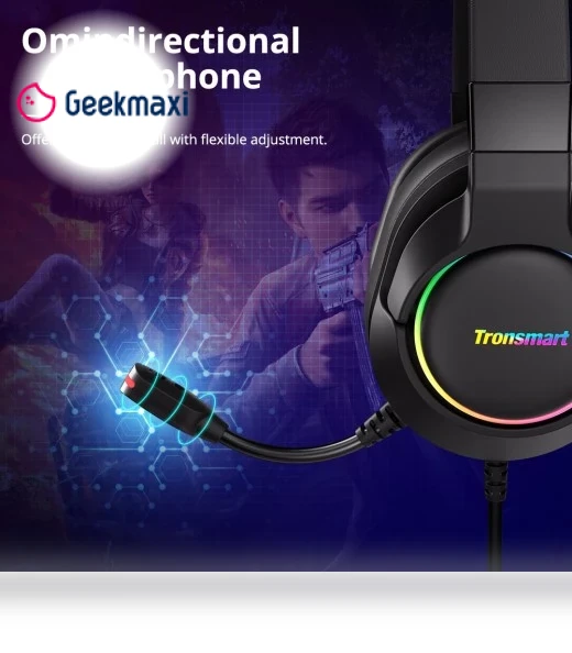 Sparkle Virtual 7.1 Gaming Headset with RGB Lighting — Gaming Headsets, Tronsmart
