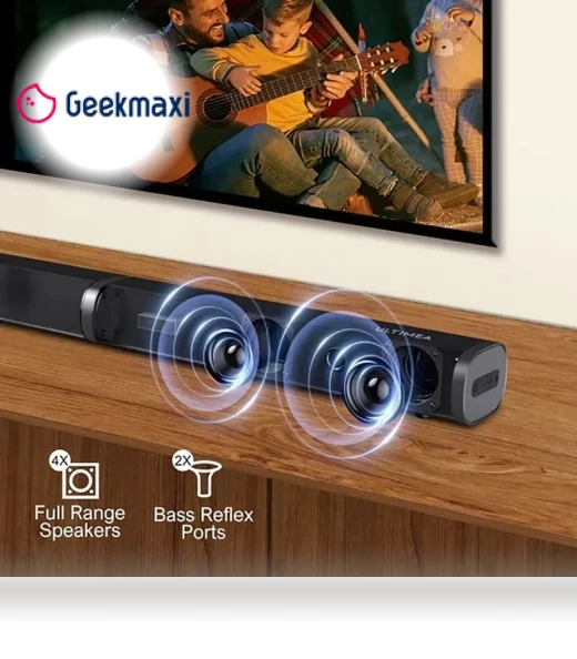 2.1 Wired Soundbar for TV Devices — Home Entertainment Systems, Ultimea