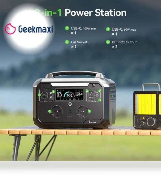 Portable Power Station with Solar Panel Kit — Portable Power Solutions, Ampace