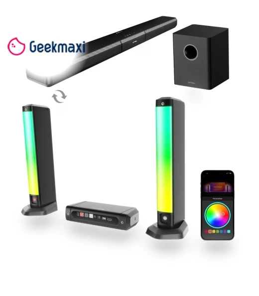 5.1 Soundbar with Smart APP Control and Dynamic Lighting Effects — Home Audio Systems, Ultimea