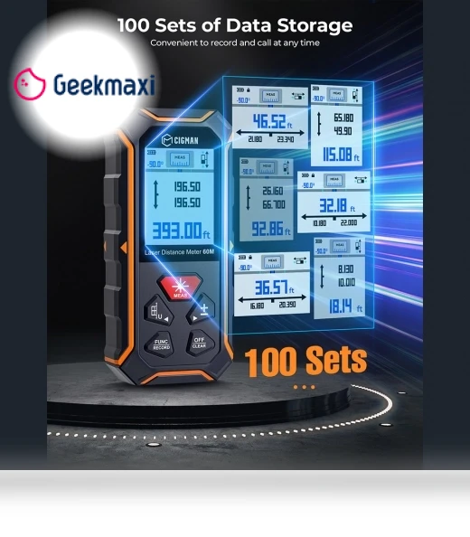 Bilateral Red Laser Measure — Laser Distance Measuring Tools, CIGMAN