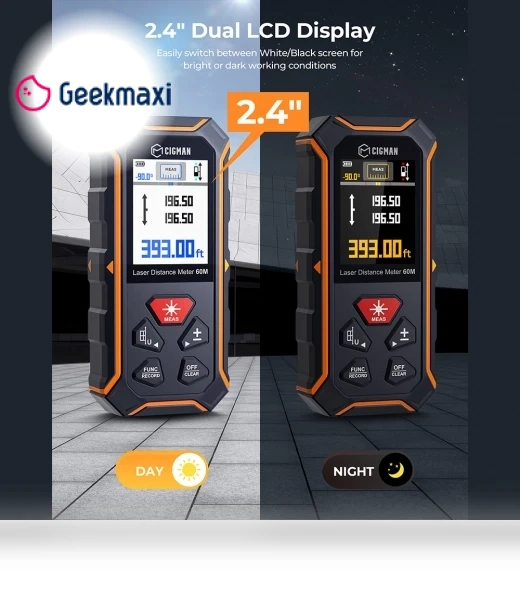 Bilateral Red Laser Measure — Laser Distance Measuring Tools, CIGMAN