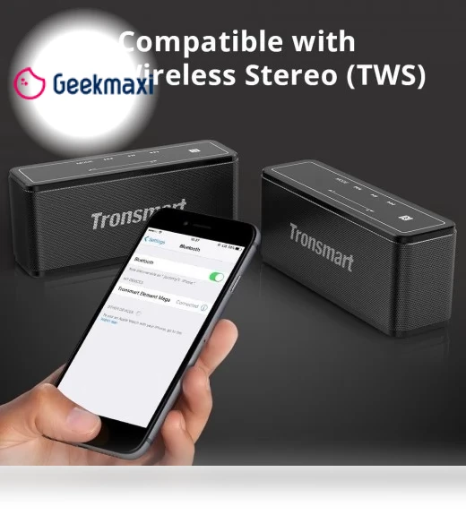 Element Mega Bluetooth Speaker with 3D Digital Sound — Portable Audio, Tronsmart