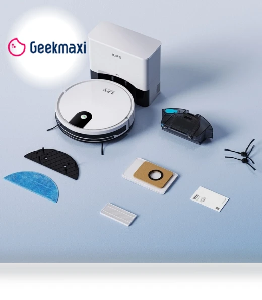 Robot Vacuum Cleaner with Self-Emptying Station — Smart Cleaning Robots, ILIFE