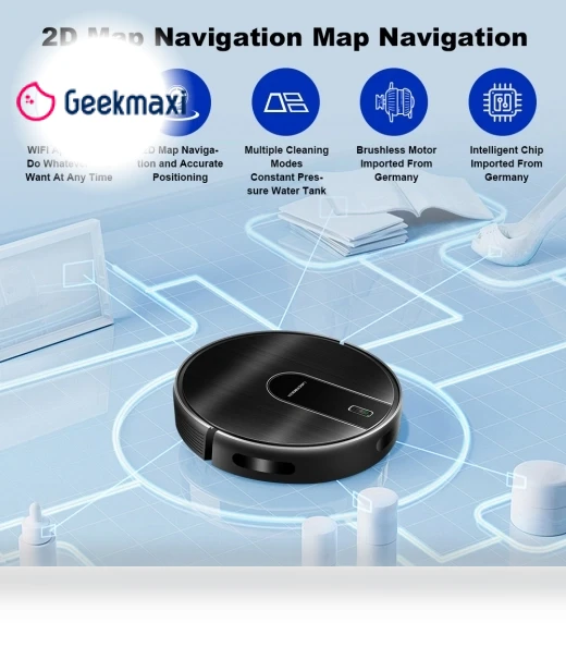 Robot Vacuum Cleaner and Wet Mop Combo — Smart Cleaning Robots, Liectroux