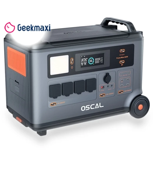 3600Wh 6000W Power Station with LiFePO4 Battery — Power Inverters, OSCAL