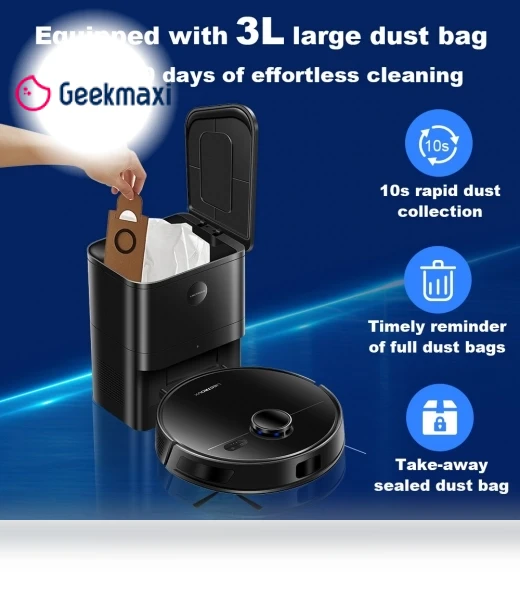 Robot Vacuum Cleaner with Self-emptying Dustbin — Smart Cleaning Robots, Liectroux