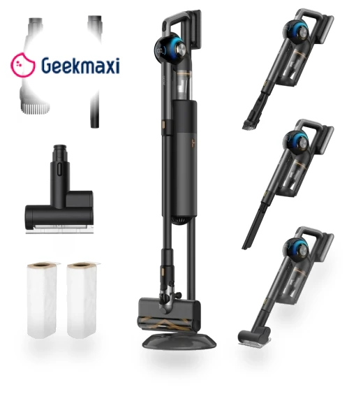 Cordless Vacuum Cleaner with Smart Dust Collection Station — Smart Cleaning Robots, JIGOO