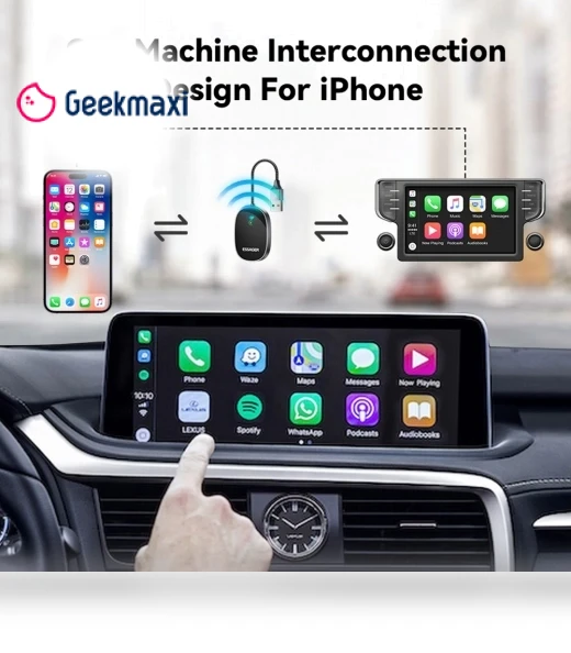 Wired to Wireless CarPlay Adapter — USB, ESSAGER