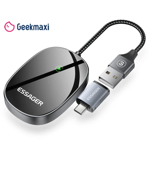 Wired to Wireless CarPlay Adapter — USB, ESSAGER