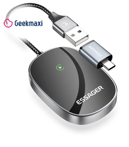 Wired to Wireless CarPlay Adapter — USB, ESSAGER