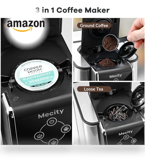 3 in 1 Single Serve Coffee Machine — Single-Cup Coffee Makers, Mecity