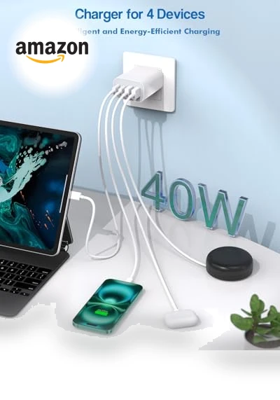 40W 4-Port Fast USB C Charger Block — Charging Solutions, Shenzhen Xihuida Electronics Co., Ltd.