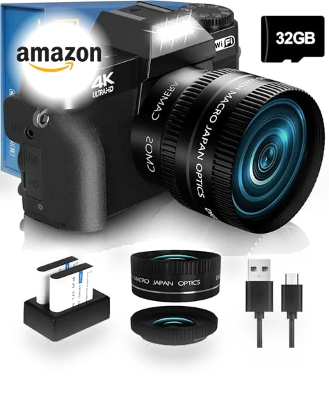 4K 56MP Digital Camera for Photography — Remote Controls, NIKICAM