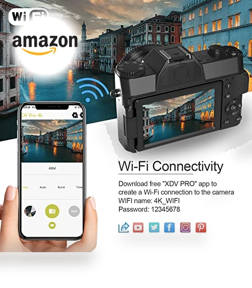 4K 56MP Digital Camera for Photography — Remote Controls, NIKICAM