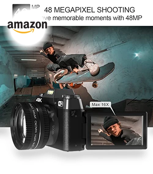 4K 56MP Digital Camera for Photography — Remote Controls, NIKICAM