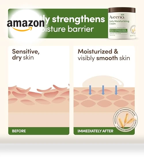 Daily Moisturizing Cream with Prebiotic Oat & Shea Butter — Creams & Moisturizers, Aveeno