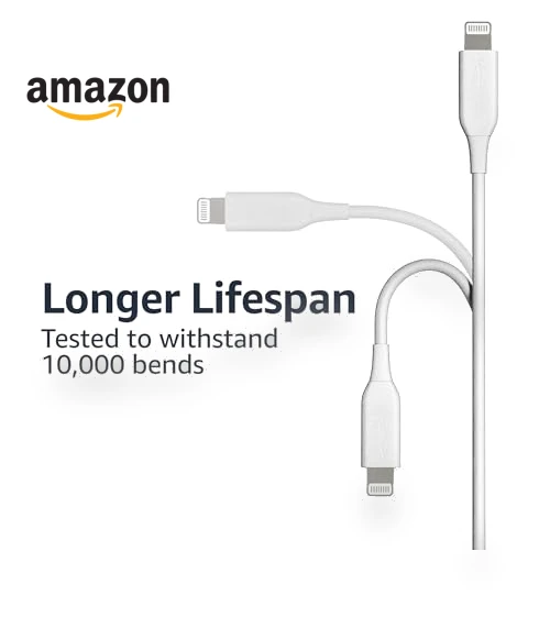 Fast Charging USB-A to Lightning Cable — Lightning, Amazon Basics