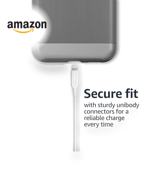 Fast Charging USB-A to Lightning Cable — Lightning, Amazon Basics