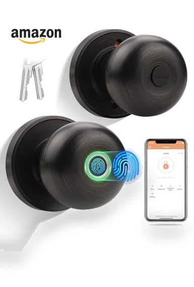 Fingerprint Smart Lock Biometric Door Knob — Smart Home Security, Tinewa