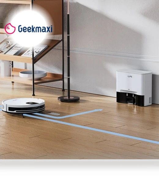Robot Vacuum Cleaner with Self-Emptying Station — Smart Cleaning Robots, ILIFE