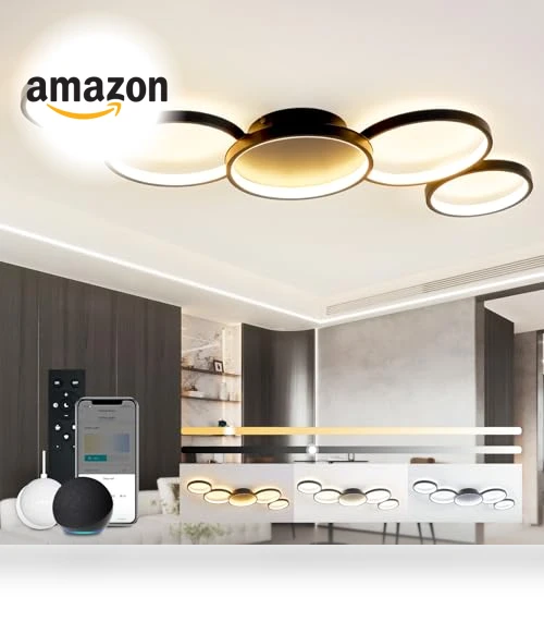 LED Smart Ceiling Light Dimmable — Overhead Lighting, SKY ANGLE