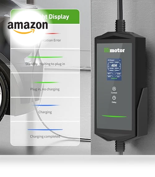 Level 2 EV Charger with NEMA 14-50 Plug and NEMA 5-15 Adapter — Battery Chargers, HIMOTOR