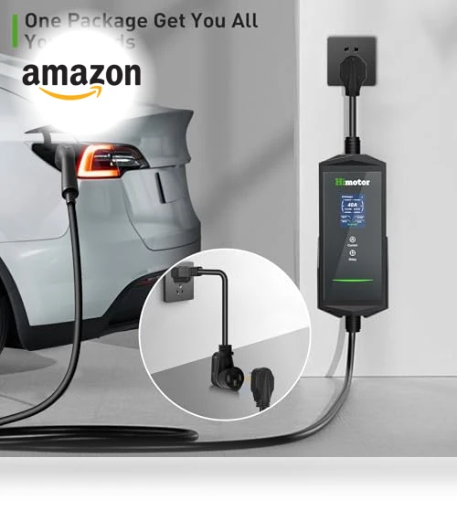 Level 2 EV Charger with NEMA 14-50 Plug and NEMA 5-15 Adapter — Battery Chargers, HIMOTOR