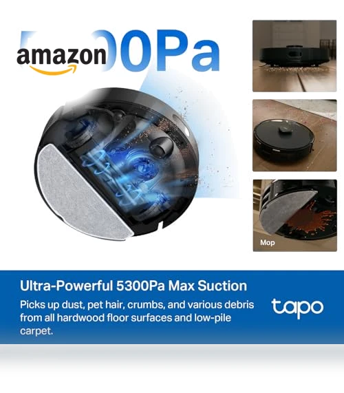 LiDAR Smart Navigation Robot Vacuum and Mop with Self-Emptying Dock — Smart Cleaning Robots, Tapo