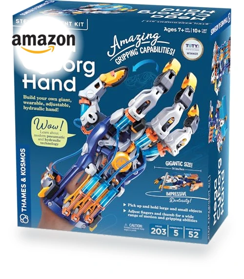 Mega Cyborg Hand STEM Experiment Kit — Mechanical Construction Kits, Thames & Kosmos