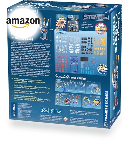 Mega Cyborg Hand STEM Experiment Kit — Mechanical Construction Kits, Thames & Kosmos