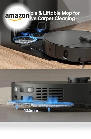 Robot Vacuum with Detachable & Liftable Mop — Smart Cleaning Robots, Dreame