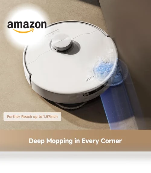 Robot Vacuum with Removable & Liftable Mop — Smart Cleaning Robots, MOVA