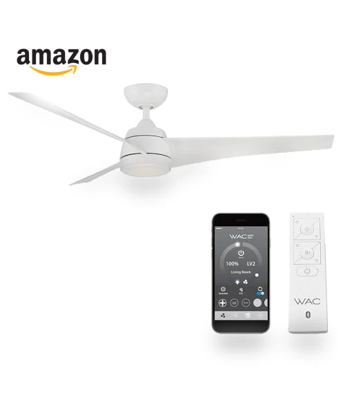 Smart Home Ceiling Fan with LED Light Kit — Ceiling Fan Wall Controls, WAC Lighting