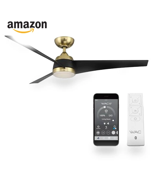 Smart Home Ceiling Fan with LED Light Kit — Ceiling Fan Wall Controls, WAC Lighting
