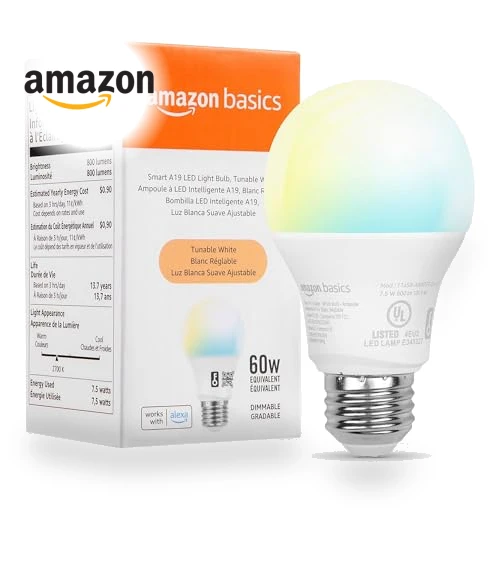 Smart Indoor LED Light Bulb — LED, Amazon Basics